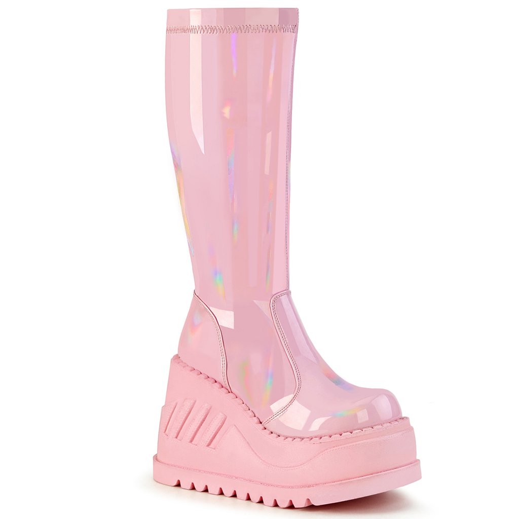 Bottines Demonia Stomp 200 Hologramme Femme - Rose 81736-JCRB